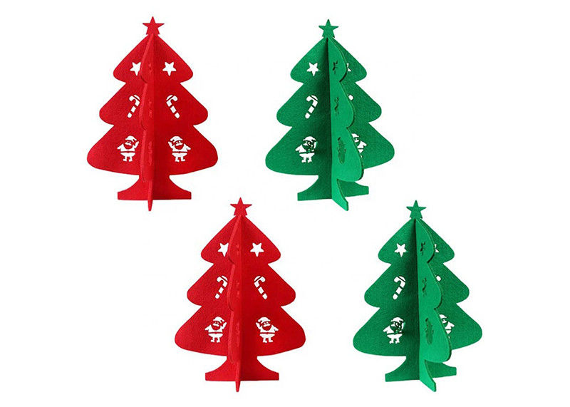 DIY Educational Xmas 18CM 3d Felt Christmas Tree Toy For Kids