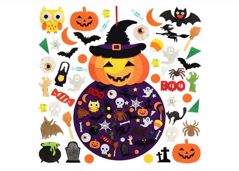 Indoors EN71 Felt Handicraft Halloween Decor For Kids