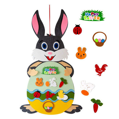 Fun 3mm Felt Bunny Ornament Wall Hanging Decoration For Easter Toy Gifts