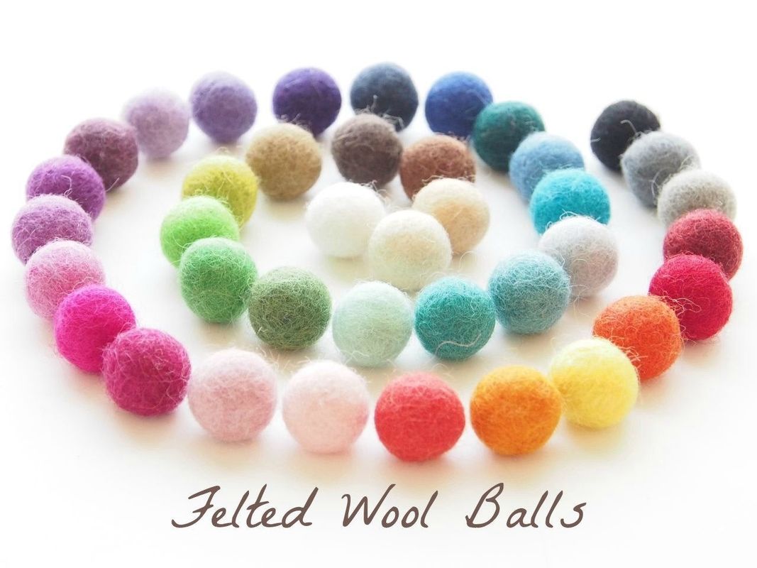 0.8 Inch Felt Handicraft Wool Balls For Felting And Garland 30 Colors